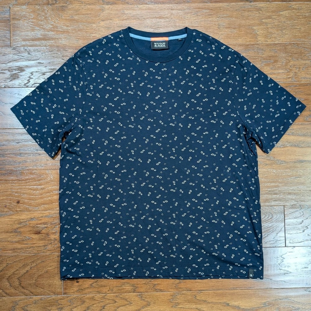 Scotch & Soda Amsterdam Mens XXL 24x29 Navy Short‎ Sleeve T-Shirt